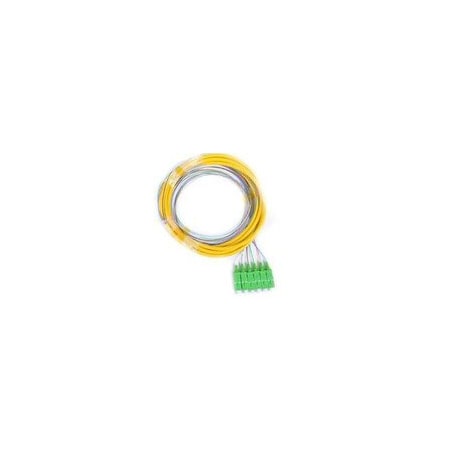 Cable Wholesale 6 Strand Fiber Distribution Pigtail, Singlemode, SC/APC Connectors, Green Boots, 3M(1m 900um 15F2-00206
